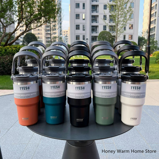 TYESO Stainless Steel Insulated Tumbler – Double-Layer Coffee Travel Mug Water Bottle