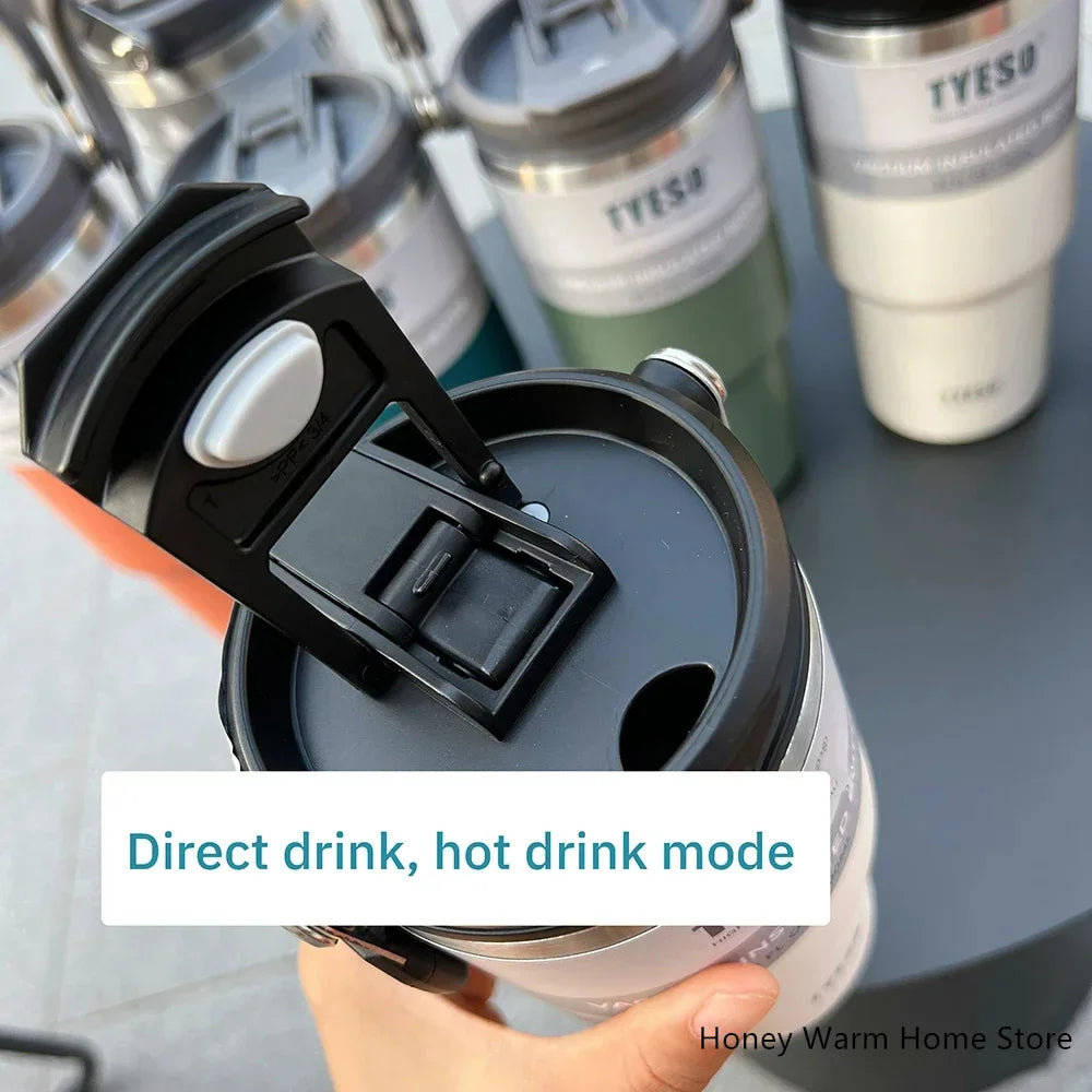 TYESO Stainless Steel Insulated Tumbler – Double-Layer Coffee Travel Mug Water Bottle
