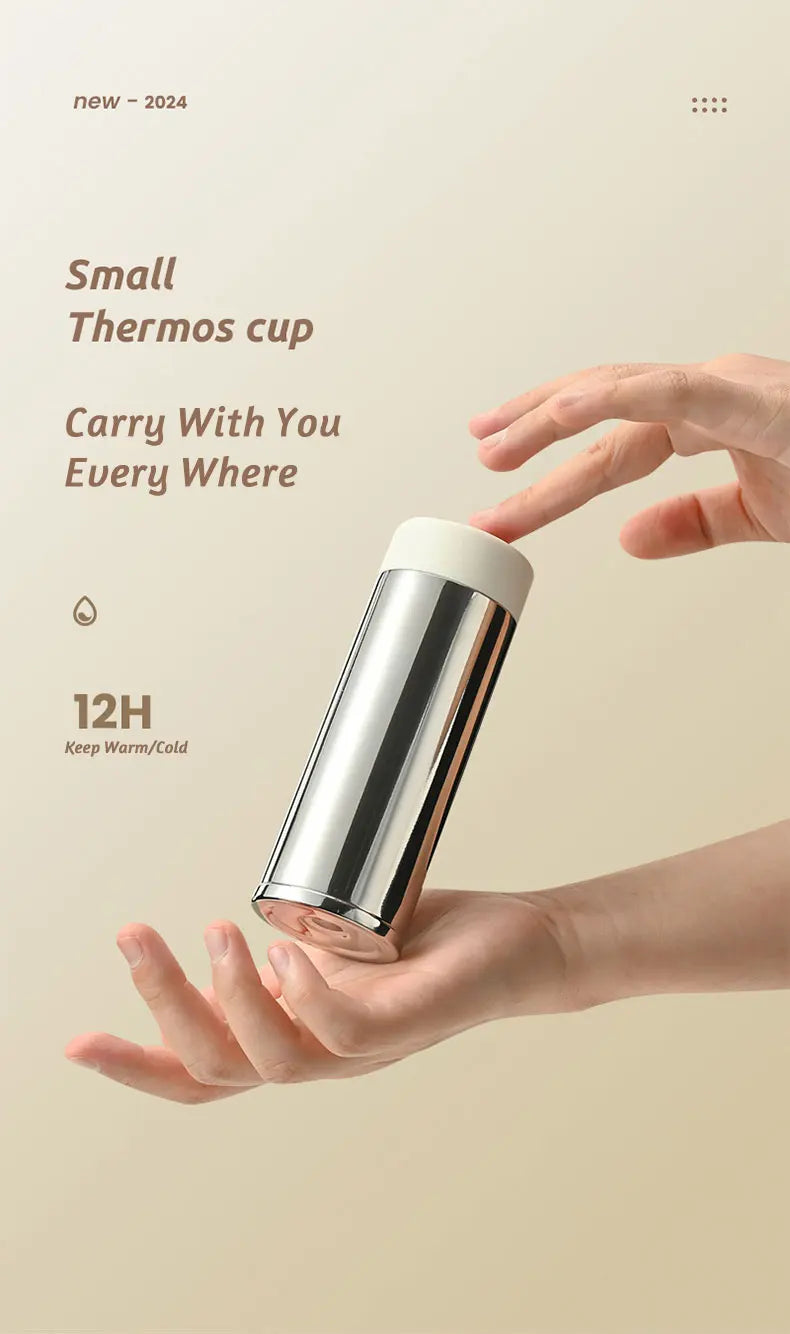 Mini 316 Stainless Steel Pocket Tumbler – 120ml Insulated Thermos Cup