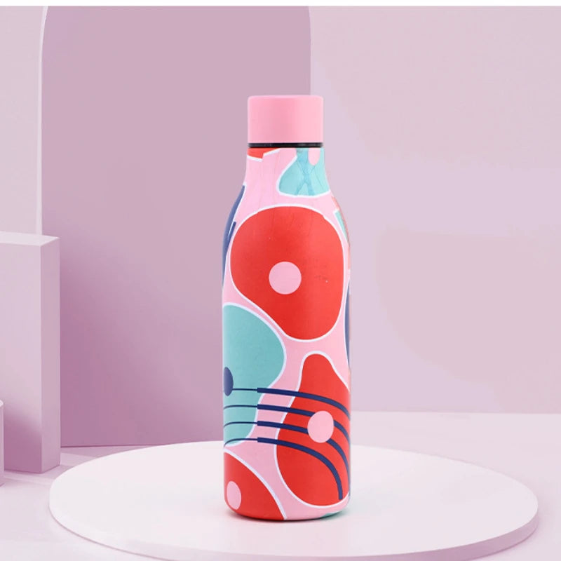 PopArt Stainless Steel Bottle - Insulated Color Splash